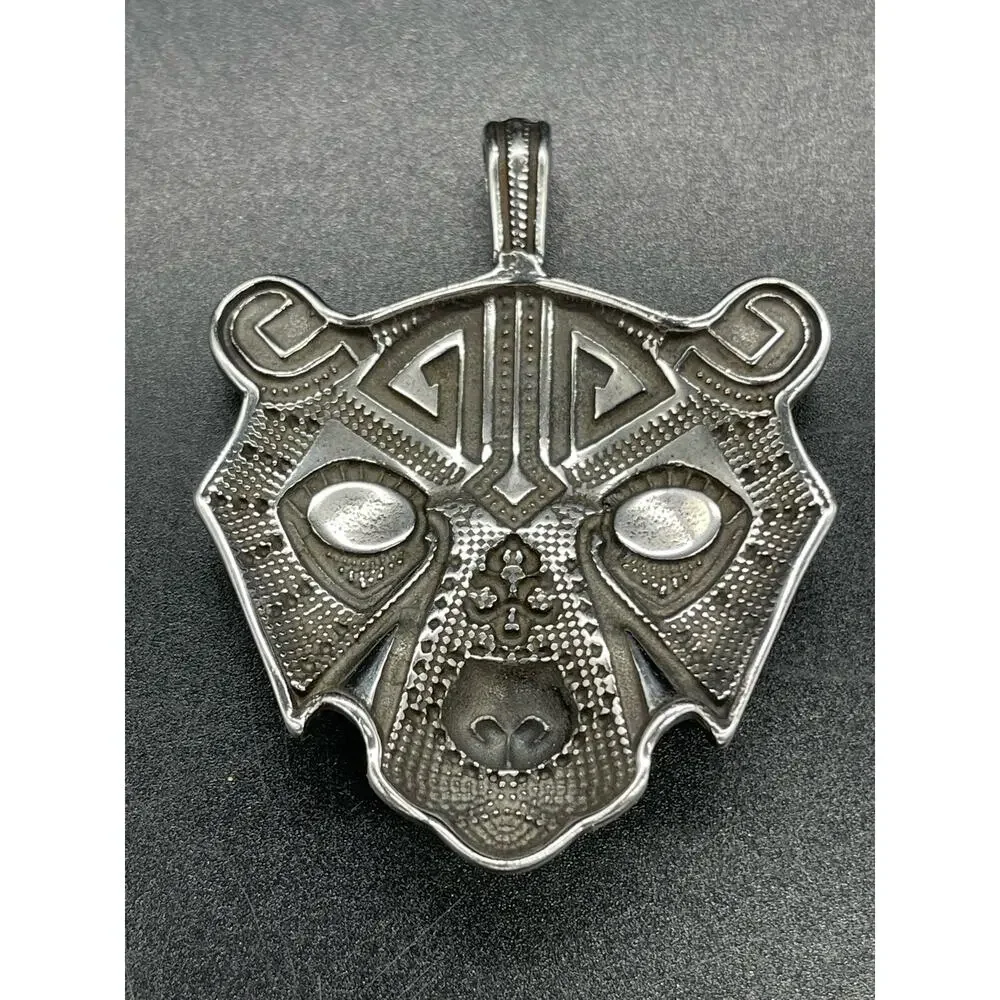Viking Bear Head Gothic Men’s Pendant Stainless Steel
